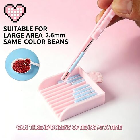 2.6mm Fuse Bead Single Needle Tweezer Aligner Tray Fuse Beads Picking Tray Kit, 2 Pcs Fuse Bead Pen and 3 Pcs High Efficient Fuse Beads Picking Trays for Melty Beads Crafting, Arts Crafts in Saudi Arabia
