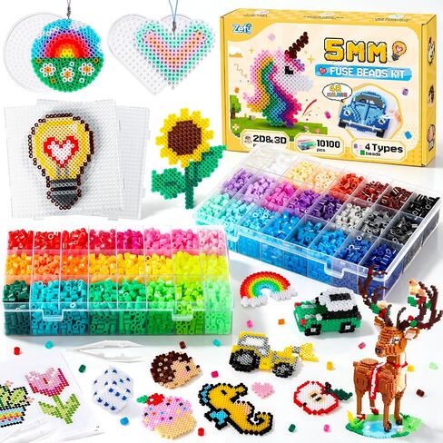 Zefy Fuse Beads Kit 48 Colors 10100 Pcs 5mm Melting Beads in Kuwait