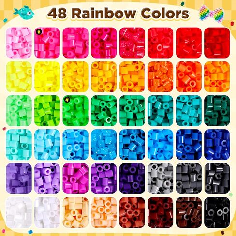 Zefy Fuse Beads Kit 48 Colors 10100 Pcs 5mm Melting Beads in Kuwait