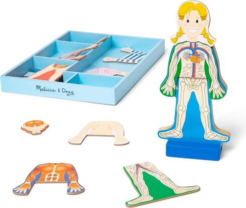Melissa & Doug Magnetic Human Body Anatomy Play Set With 24 Magnetic Pieces and Storage Tray in Kuwait