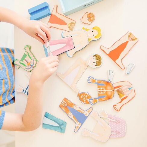 Melissa & Doug Magnetic Human Body Anatomy Play Set With 24 Magnetic Pieces and Storage Tray in Kuwait