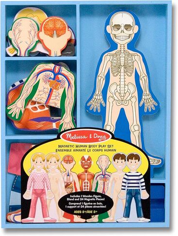 Melissa & Doug Magnetic Human Body Anatomy Play Set With 24 Magnetic Pieces and Storage Tray in Kuwait