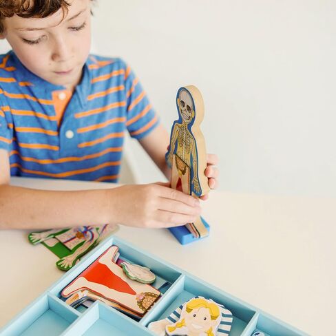 Melissa & Doug Magnetic Human Body Anatomy Play Set With 24 Magnetic Pieces and Storage Tray in Kuwait