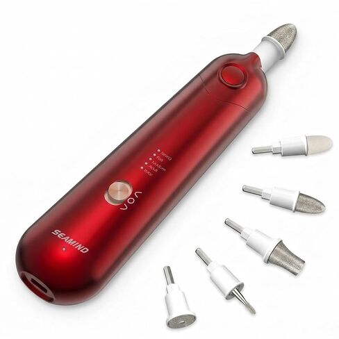 Professional Manicure Pedicure Set, Cordless Electric Nail File Kit, Rechargeable Nail Grinder for Thick Nails, 5 Speeds Hand Foot Nail Care Trimmer Buffer Tools in Kuwait