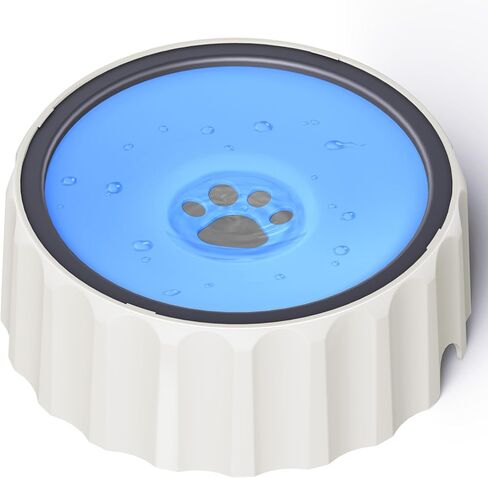 9.1" X 3.5" Dog Water Bowl No Spill 70oz/2L Large Capacity Dispenser Non Slip No Splash Bowl Pet Slow Feeder No Drip Dog Water Bowl on Vehicle Slow Water Bowl for Dogs and Cats in Kuwait
