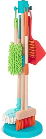 Battat – Kids Cleaning Set – Cleaning Toys for Toddlers, Children – Pretend Play Kit – Broom, Mop, Brush, Dustpan, Duster – Sweep n' Clean – 2 Years + in Kuwait