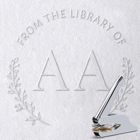Custom Book Embosser, Book Embosser Personalized, Wedding Embosser Stamp Kit, 10pcs Gold Stickers & Protective Case, from The Library of Lover Gifts in Saudi Arabia