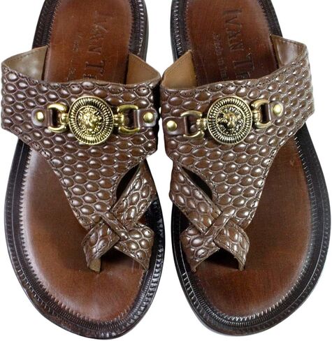 Dylan Brown Men’s Italian Leather Sandals Shoes in Kuwait