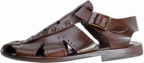 Liam Brown Men’s Italian Leather Sandals Shoes in Kuwait