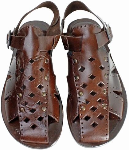 Liam Brown Men’s Italian Leather Sandals Shoes in Kuwait