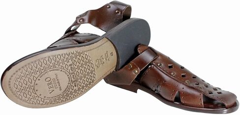 Liam Brown Men’s Italian Leather Sandals Shoes in Kuwait