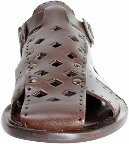 Liam Brown Men’s Italian Leather Sandals Shoes in Kuwait
