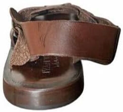 Logan Brown Mens Italian Leather Sandals in Kuwait