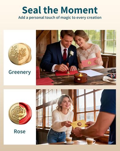 SHOWPIN Wax Seal Kit for Beginners: 2 Wax Seal Stamps, 400 Wax Beads in Kuwait