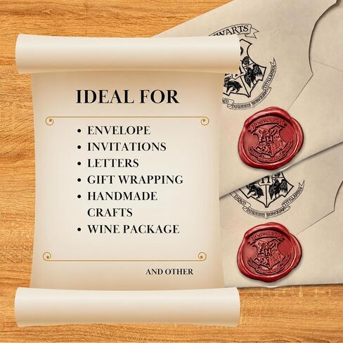 Wax Seal Stamp Kit Seal Stamp Set for DIY Craft Invitations Letters Vintage Waxing Gift Box Set in Kuwait