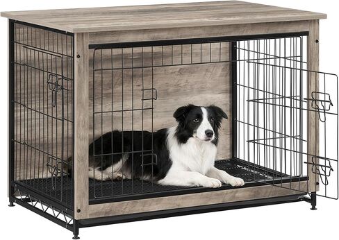 Feandrea 27.2" Dog Crate Furniture, Indoor Dog Kennel Side End Table in Saudi Arabia