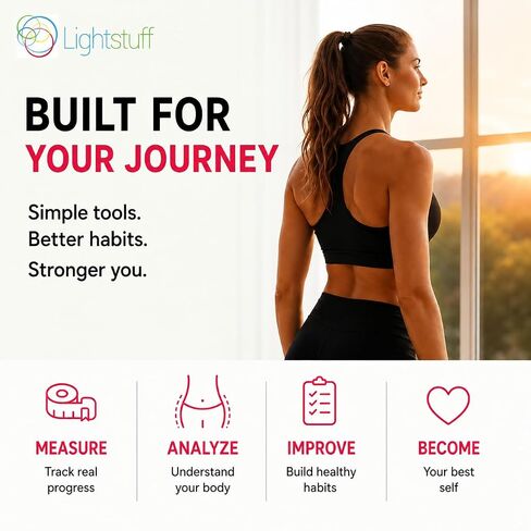 شريط قياس سهل للجسم من لايت ستاف - طريقة دقيقة ومريحة لتتبع فقدان الوزن واكتساب العضلات in Kuwait