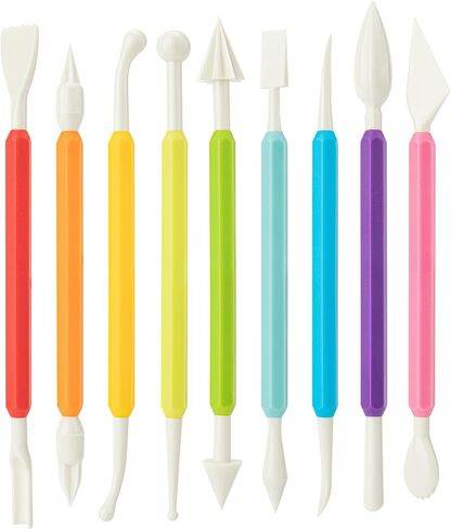 UUSYCUN 9PCS Sculpting Clay Dotting Tools, Dotting Tools for Painting Mandalas, 2-Way Ball Stylus Clay Tools for Embossing, Sculpting, Shaping, Nail Art, Polymer Clay, Pottery Crafts, Rhinestone, Rock in Saudi Arabia