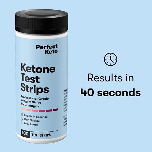 Perfect Keto Test Strips - Best for Testing Ketones in Urine on Low Carb Ketogenic Diet, Ketosis Home Urinalysis Tester Kit, 100 CT in Kuwait