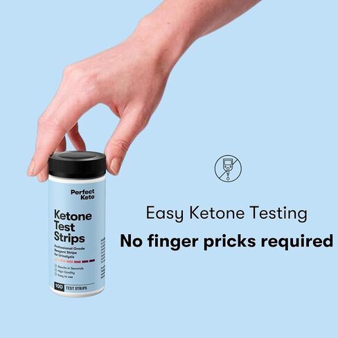 Perfect Keto Test Strips - Best for Testing Ketones in Urine on Low Carb Ketogenic Diet, Ketosis Home Urinalysis Tester Kit, 100 CT in Kuwait