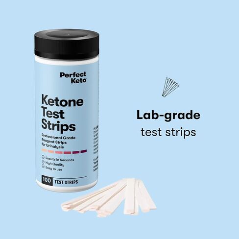 Perfect Keto Test Strips - Best for Testing Ketones in Urine on Low Carb Ketogenic Diet, Ketosis Home Urinalysis Tester Kit, 100 CT in Kuwait