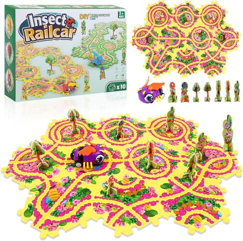VESPRO 100PCS Car Track Set - 4 Series Puzzle Racer Play Set, Educational Toys in Kuwait