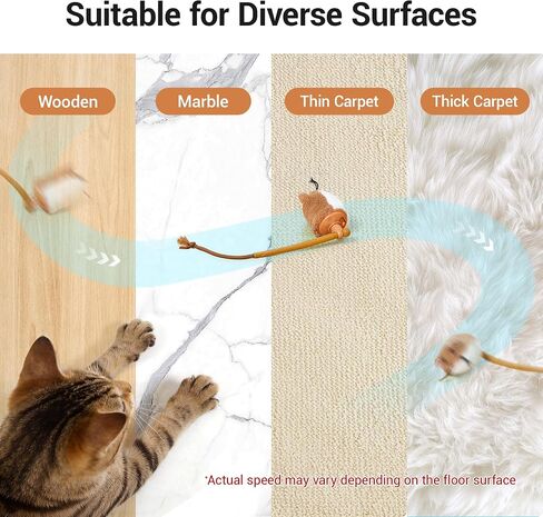 Potaroma Interactive Cat Toy Rechargeable Motion Activated Rolling Mouse in Kuwait