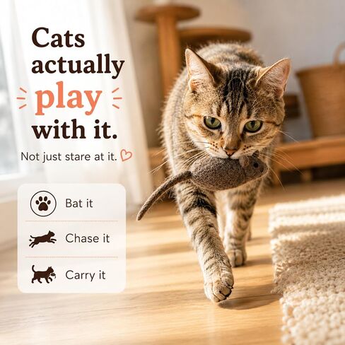 Cat Mice Toy 3 Pack, Felt Mouse Toy for Indoor Cats, No Catnip in Kuwait