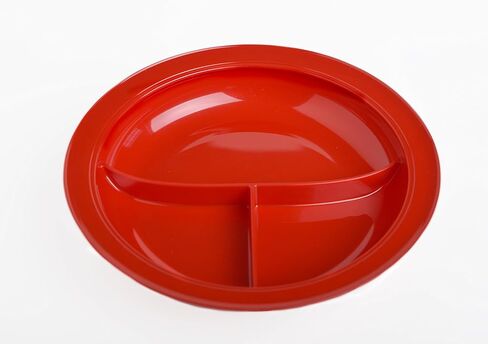 Partitioned Plate - 9" Red in Kuwait