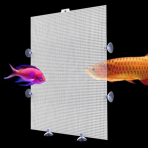 2PCS Fish Tank Divider Aquarium Dividers Fish Clear Plastic Tank Separator with Suction Cups DIY Designed Adjustable Isolation Board Reusable Partition Grid for Separating Fishes 13 x 10 Inch in Saudi Arabia