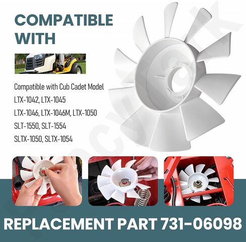 731-06098 Hydro Fan Replacement,10-Blade for Cub Cadet Mower in Kuwait