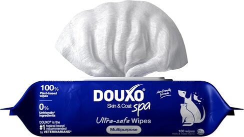 DOUXO SPA Dog Wipes for Paws, Butts, Tear Stains and Cleaning, 100 Wipes in Saudi Arabia