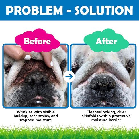 Squishface Wrinkle Wipes – Tear Stain & Deodorizing Dog Wipes, 80ct in Kuwait