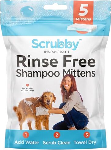 ScrubbyPet No Rinse Pet Wipes- Use Pet Bathing, Pet Grooming Pet Washing, Simple to Use,Just Lather, Wipe, Dry. Excellent Sensitive Skin. The Ideal Pet Wipes Bathing Your Pet Dog Cat. in Kuwait
