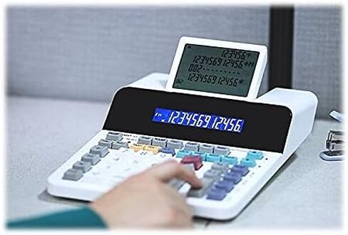 شارب الة حاسبة طباعة بدون ورق EL-1901 مع فحص وتصحيح، شاشة LCD أساسية مكونة من 12 رقمًا، تعمل بنفس وظيفة الآلة الحاسبة / الاضافة مع شاشة LCD قابلة للتمرير بدلاً من الورق in Kuwait