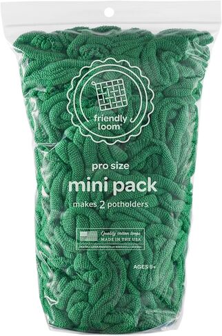Harrisville Designs Friendly Loom | 10" PRO-Sized Green Potholder Weaving Loops | Craft 2 Cotton Potholders in Kuwait