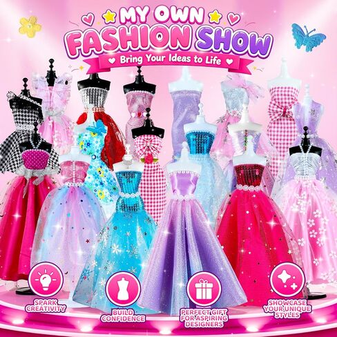 1200+Pcs Fashion Designer Kits for Girls with 8 Mannequins and Tutorial in Kuwait