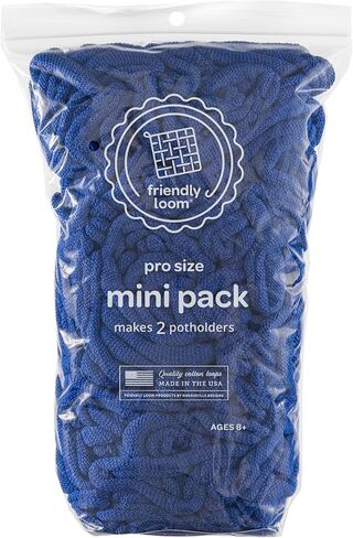 Harrisville Designs Friendly Loom | 10" PRO-Sized Blue Potholder Weaving Loops | Craft 2 Cotton Potholders in Kuwait