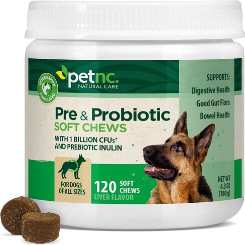 PetNC Natural Care Liver Flavor,Cheese Pre & Probiotic Soft Chews for Dog 120 ct (Pack of 1) (Packaging May Vary) in Kuwait