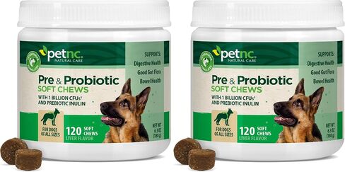 PetNC Natural Care Liver Flavor,Cheese Pre & Probiotic Soft Chews for Dog 120 ct (Pack of 1) (Packaging May Vary) in Saudi Arabia