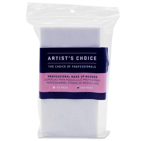 Artist's Choice Makeup Sponge Mini Applicator Wedges, Triangle Cosmetic Sponges For Foundation, Blush, Eye Shadow, Blending and Smoothing, Disposable, Latex Free, 100 Pack in Kuwait