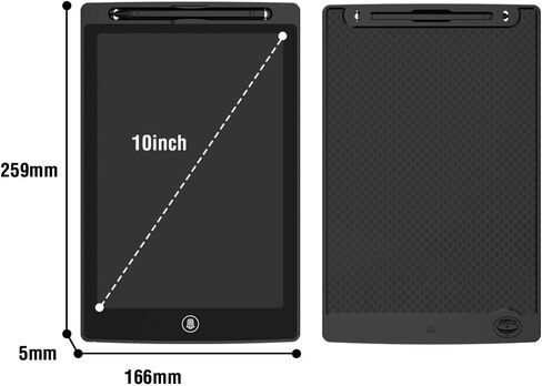 [2 Pack] [TIQUS] 10 Inch LCD Writing Tablet Pad Ewriter Electronic Board and MeMO Notes for and Adults at Home School and Office Middle Stylus [Black] in Saudi Arabia