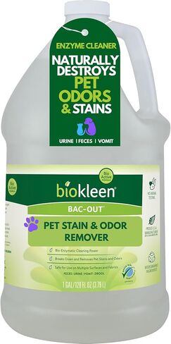 Biokleen Bac-Out Pet Stain Remover - Enzymatic, Natural, Plant-Based Destroys Stains & Odors, Safe for Surfaces & Fabrics, Carpet Cleaner - Eco-Friendly, Lavender Lime Scent, 1 Gallon in Saudi Arabia