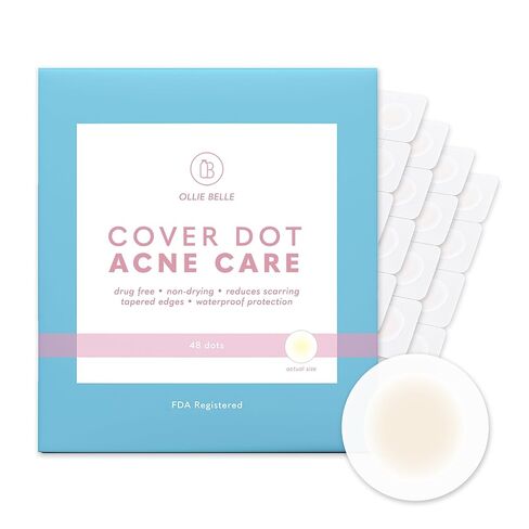 Cover Dot Acne Care (24 dots) Skin Blemish Treatment with Hydrocolloid | Oil and Pimple Absorbing | Latex-Free in Kuwait