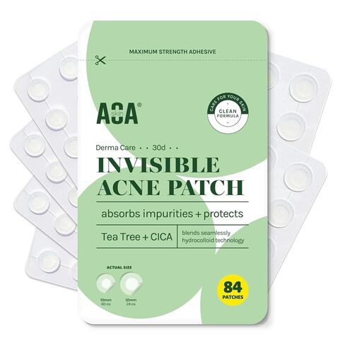 AOA STUDIO Absorbing Cover Healing Invisible Acne Patch Blemish Spot, Treatment, Facial Acne Patch Vegan, Cruelty Free, Hydrocolloid, Two Sizes 10mm 12mm (Total 84 Counts) in Kuwait