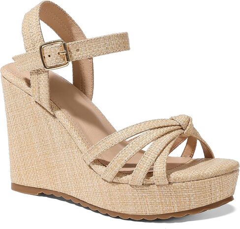 mikarka Sandals for Women 2025: Comfortable Wedge Platform Sandals Women - Braided Espadrilles for Women Ankle Strap Open Toe Wedges Heels Beach Sandals Summer Shoes in Kuwait