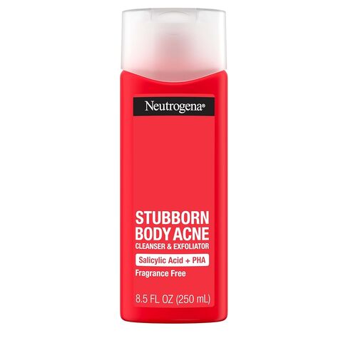 Neutrogena Stubborn Body Acne Cleanser & Exfoliator with Salicylic Acid & PHA for Acne-Prone Skin, Acne Treatment Gently Exfoliates & Helps Prevent Breakouts, Fragrance-Free, 8.5 fl. oz in Kuwait