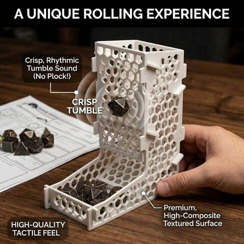 Portable Credit Card Size DIY Dice Tower Kit for D&D RPG Board Games, Ultra-Thin Collapsible Cardboard Dice Roller Tower, Emergency Gift for Gamers Travel Accessories in Saudi Arabia