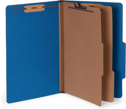 10 Blue Legal Size Classification Folders - 2 Divider 2 Inch Tyvek expansions - Durable 2 Prongs Designed to Organize Standard Law Client Files, Office Reports - Legal Size, 8 3/4 x 14 3/4, 10 Folders in Kuwait
