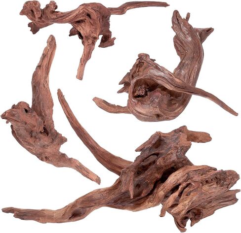 Driftwood for Aquarium, 2PCS 8–10 Inch Natural Aquarium Driftwood for Fish Tank Decor, Aquascaping, Reptile Tanks & Terrariums in Kuwait